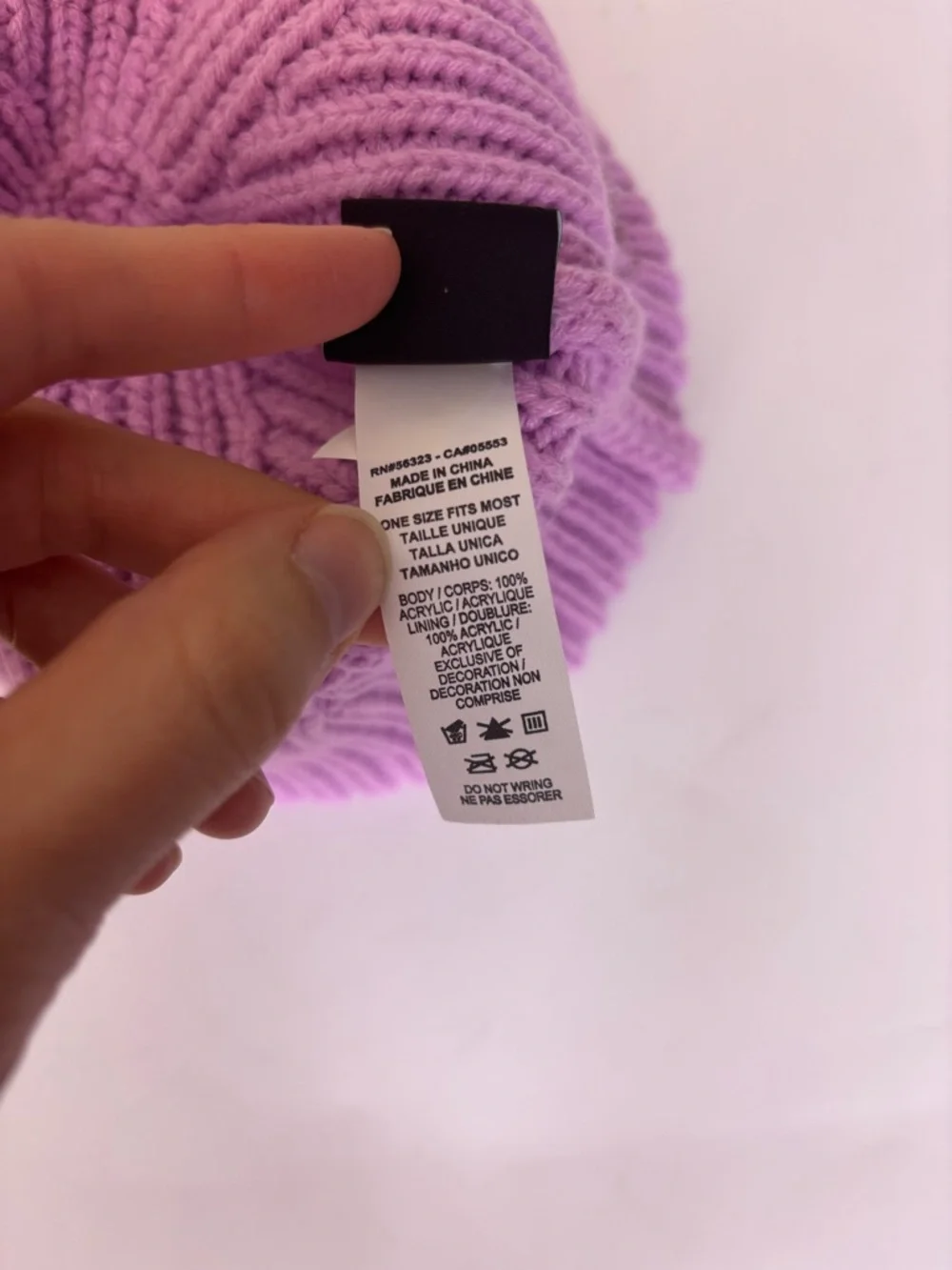 Nike Pinkish Purple Ribbed Knit Winter Beanie with Black Swoosh Tag Unisex